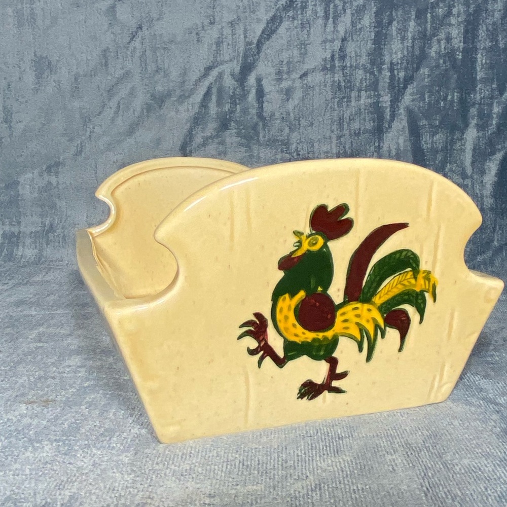 Vintage Metlox Bread Tray Rooster